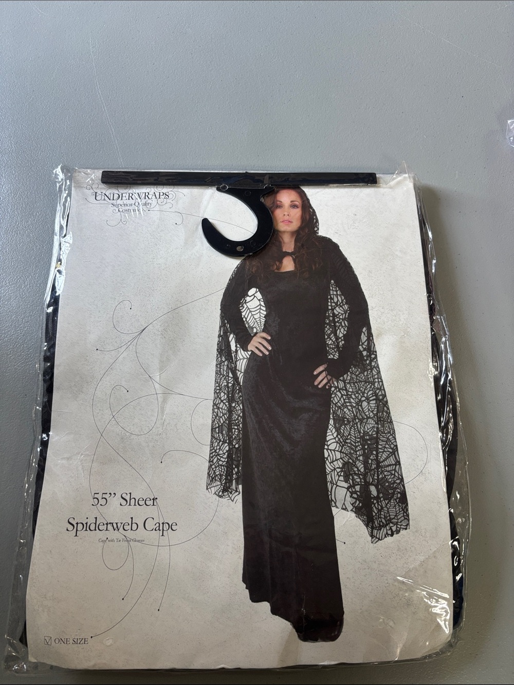 55 inch sheer spiderweb cape NWT
